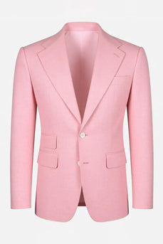 Light Pink Notched Lapel Single Breasted Men Prom Blazer with Sleeves