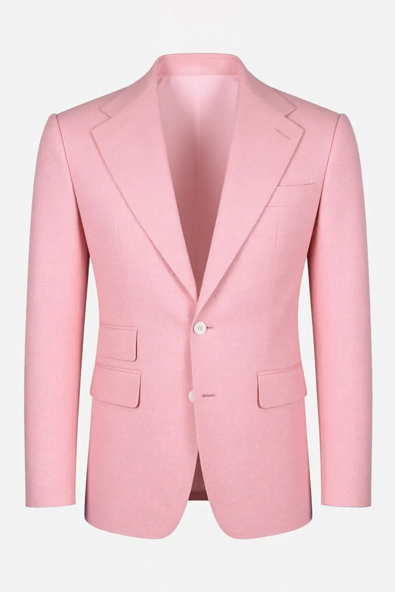 Load image into Gallery viewer, Light Pink Notched Lapel Single Breasted Men Prom Blazer with Sleeves