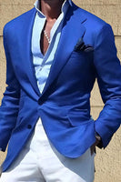 Load image into Gallery viewer, Light Pink Notched Lapel Single Breasted Men Prom Blazer with Sleeves