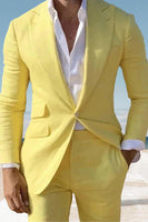 Load image into Gallery viewer, Light Pink Notched Lapel Single Breasted Men Prom Blazer with Sleeves