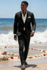 Load image into Gallery viewer, Sky Blue 2 Piece Single Breasted Notched Lapel Men Prom Suits with Sleeves