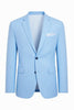 Load image into Gallery viewer, Sky Blue 2 Piece Single Breasted Notched Lapel Men Prom Suits with Sleeves