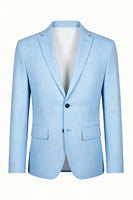 Load image into Gallery viewer, Sky Blue 2 Piece Notched Lapel Single Breasted Men Prom Suits