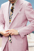 Load image into Gallery viewer, Light Blue 2 Piece Notched Lapel Striped Single Breasted Men Prom Suits