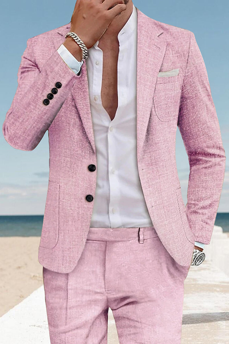 Load image into Gallery viewer, Sky Blue 2 Piece Single Breasted Men Prom Suits with Sleeves