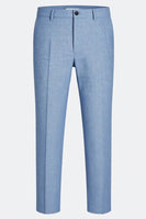 Load image into Gallery viewer, Sky Blue 2 Piece Single Breasted Men Prom Suits with Sleeves