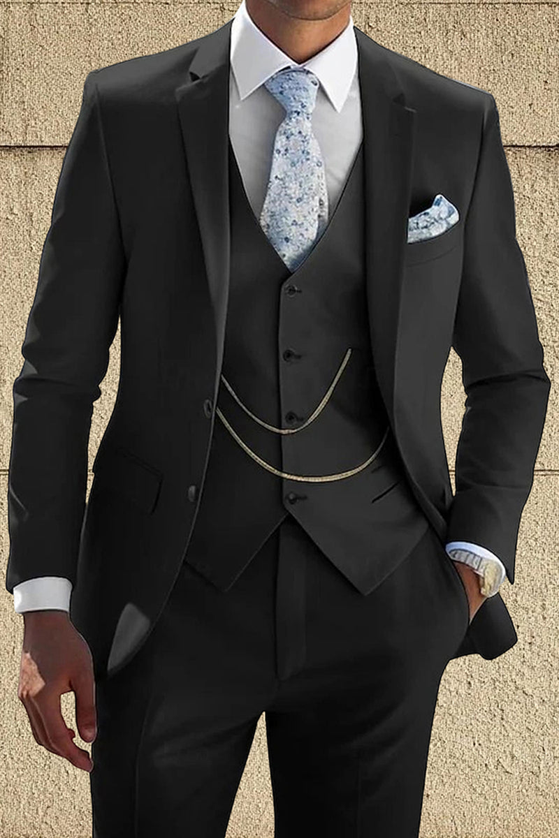 Load image into Gallery viewer, Yellow 3 Piece Notched Lapel Single Breasted Men Prom Suits
