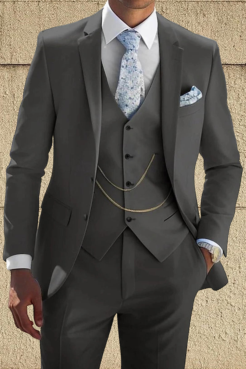 Load image into Gallery viewer, Yellow 3 Piece Notched Lapel Single Breasted Men Prom Suits