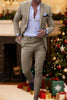 Load image into Gallery viewer, Champagne 2 Piece Single Breasted Notched Lapel Men Prom Suits