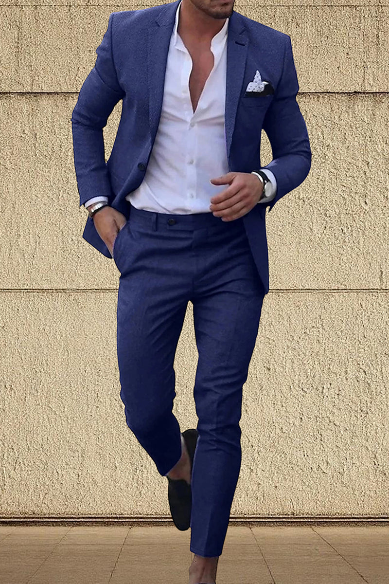 Load image into Gallery viewer, Champagne 2 Piece Single Breasted Notched Lapel Men Prom Suits
