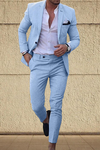 Champagne 2 Piece Single Breasted Notched Lapel Men Prom Suits