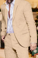 Load image into Gallery viewer, Champagne 2 Piece Single Breasted Men Prom Suits
