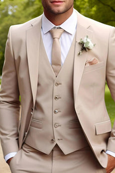 Ivory Notched Lapel 2 Piece Single Breasted Men Prom Suits