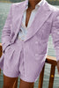 Load image into Gallery viewer, Green 2 Piece Single Breasted Striped Men Prom Suits with Shorts
