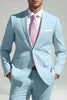 Load image into Gallery viewer, Sky Blue Notched Lapel 2 Piece Single Breasted Men Prom Suits