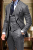 Load image into Gallery viewer, Black 3 Piece Single Breasted Peak Lapel Men Prom Suits