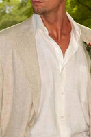 Load image into Gallery viewer, Ivory Notched Lapel Single Breasted 2 Piece Men Prom Suits