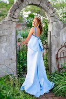 Load image into Gallery viewer, Sparkly White Mermaid Thick Straps Beaded Long Prom Dress with Slit