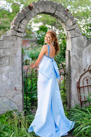 Load image into Gallery viewer, Sparkly White Mermaid Thick Straps Beaded Long Prom Dress with Slit