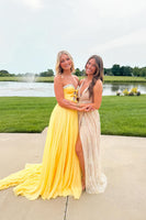 Load image into Gallery viewer, Sparkly Fuchsia Beaded Pleated Keyhole Long Prom Dress with Bows