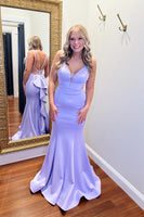 Load image into Gallery viewer, Lilac Sweetheart Ruffled Mermaid Long Prom Dress
