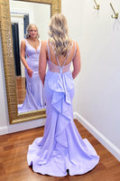 Load image into Gallery viewer, Lilac Sweetheart Ruffled Mermaid Long Prom Dress