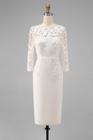 Load image into Gallery viewer, Dusty Rose Floral Bodycon Midi Mother of the Bride Dress