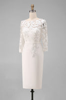 Load image into Gallery viewer, Dusty Rose Floral Bodycon Midi Mother of the Bride Dress