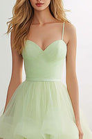 Load image into Gallery viewer, Light Green Ruffled A Line Long Prom Dress
