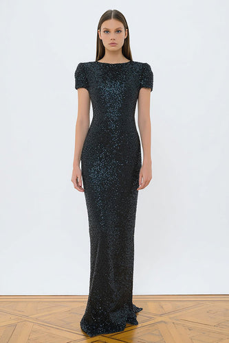 Sparkly Black Sequin Long Mermaid Formal Dress