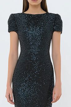 Sparkly Black Sequin Long Mermaid Formal Dress