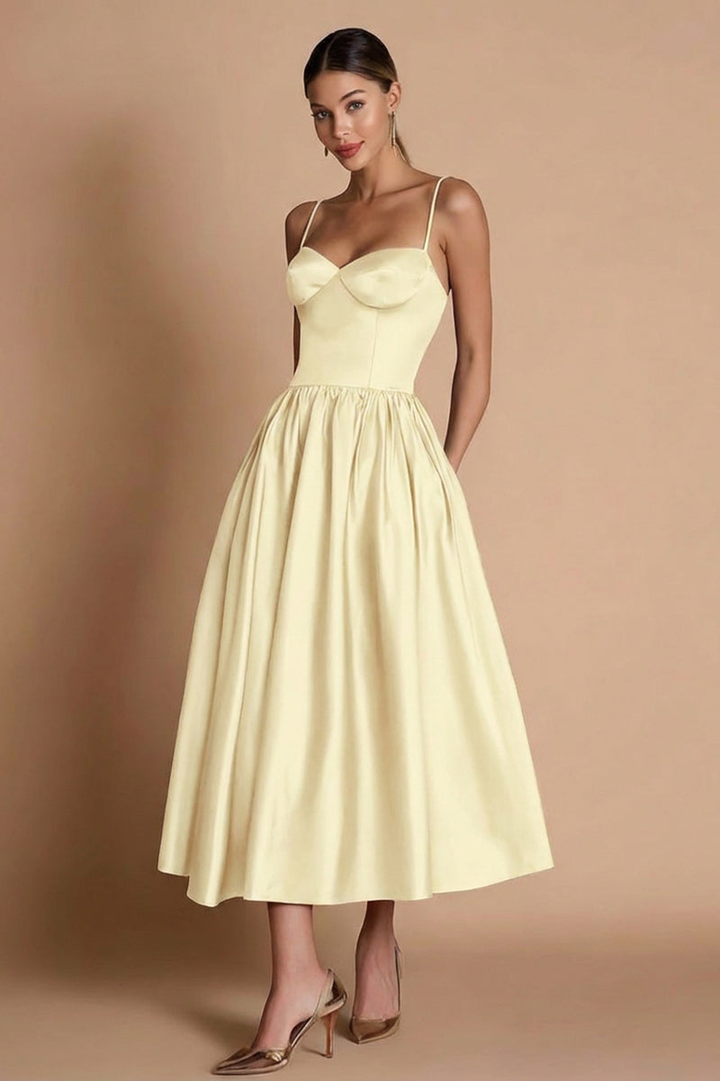 Load image into Gallery viewer, Black Satin A-Line Corset Long Black Tie Dress