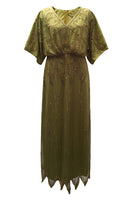 Load image into Gallery viewer, Sparkly Black Golden Sequin V Neck Flapper Dress with Sleeves