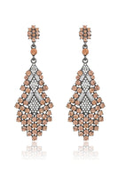Load image into Gallery viewer, Sparkly Teardrop Party Golden Drop Earrings with Rhinestones