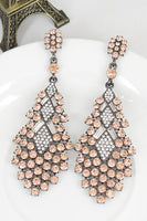 Load image into Gallery viewer, Sparkly Teardrop Party Golden Drop Earrings with Rhinestones