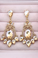 Load image into Gallery viewer, Sparkly Vintage Party Pink Drop Earrings with Rhinestones
