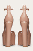 Load image into Gallery viewer, Black Chunky Open Toe Prom High Heels