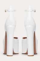 Load image into Gallery viewer, Black Chunky Open Toe Prom High Heels