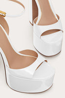 Load image into Gallery viewer, Black Chunky Open Toe Prom High Heels