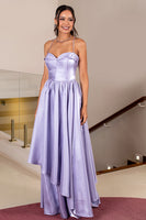 Load image into Gallery viewer, Lilac Spaghetti Straps Tiered A Line Long Prom Dress
