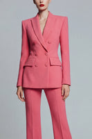 Load image into Gallery viewer, 2 Piece Coral Peak Lapel Double Breasted Business Suits