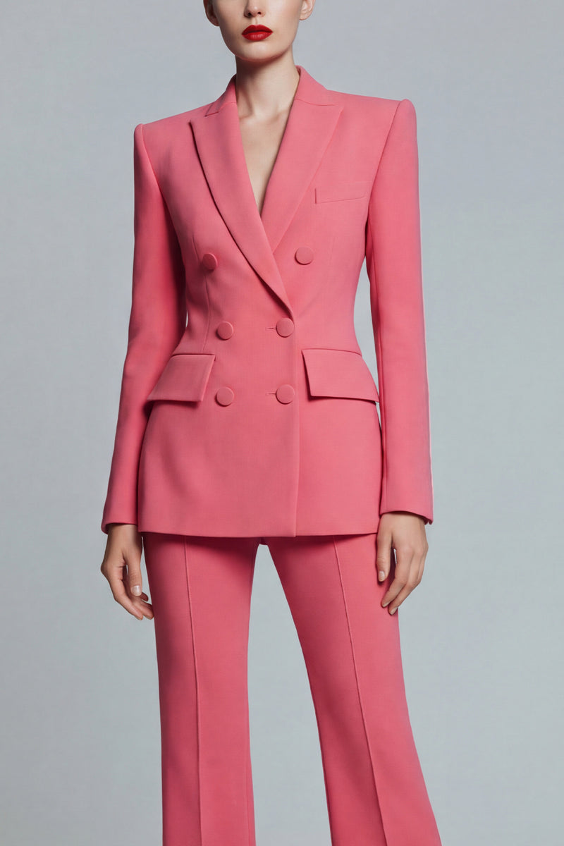 Load image into Gallery viewer, 2 Piece Coral Peak Lapel Double Breasted Business Suits
