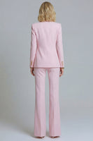 Load image into Gallery viewer, 2 Piece Pink Peak Lapel Wide Leg Prom Suits with Buttons