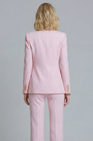 Load image into Gallery viewer, 2 Piece Pink Peak Lapel Wide Leg Prom Suits with Buttons