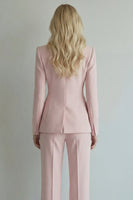 Load image into Gallery viewer, 2 Piece Grey Pink Single Breasted Peak Lapel Business Suits