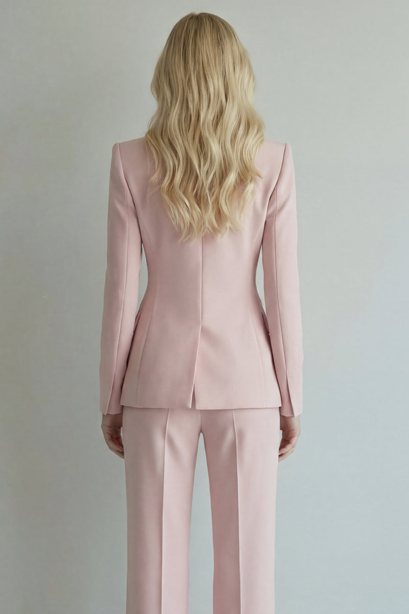 Load image into Gallery viewer, 2 Piece Grey Pink Single Breasted Peak Lapel Business Suits