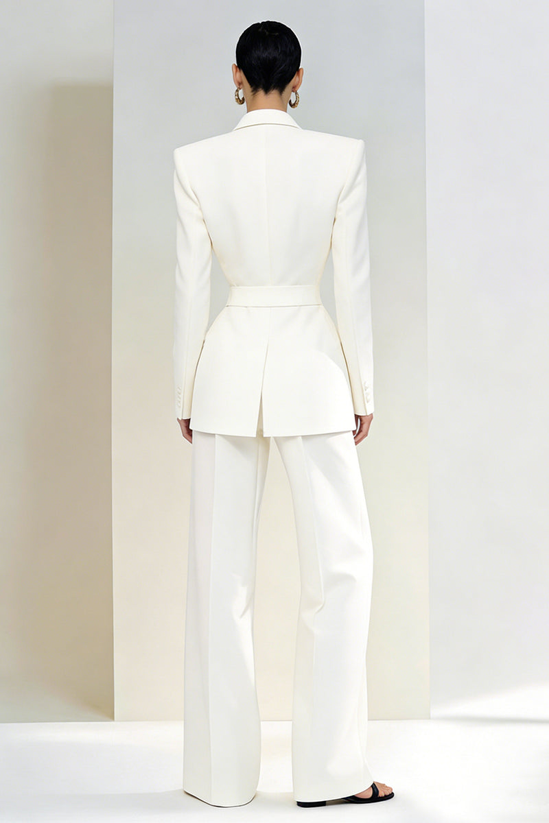 Load image into Gallery viewer, Ivory 2 Piece Peak Lapel Single Breasted Business Suits