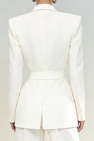 Load image into Gallery viewer, Ivory 2 Piece Peak Lapel Single Breasted Business Suits