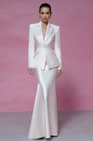 Load image into Gallery viewer, Ivory 2 Piece Peak Lapel Mermaid Long Business Suits