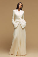Load image into Gallery viewer, Ivory 2 Piece Single Breasted A Line Long Business Suits